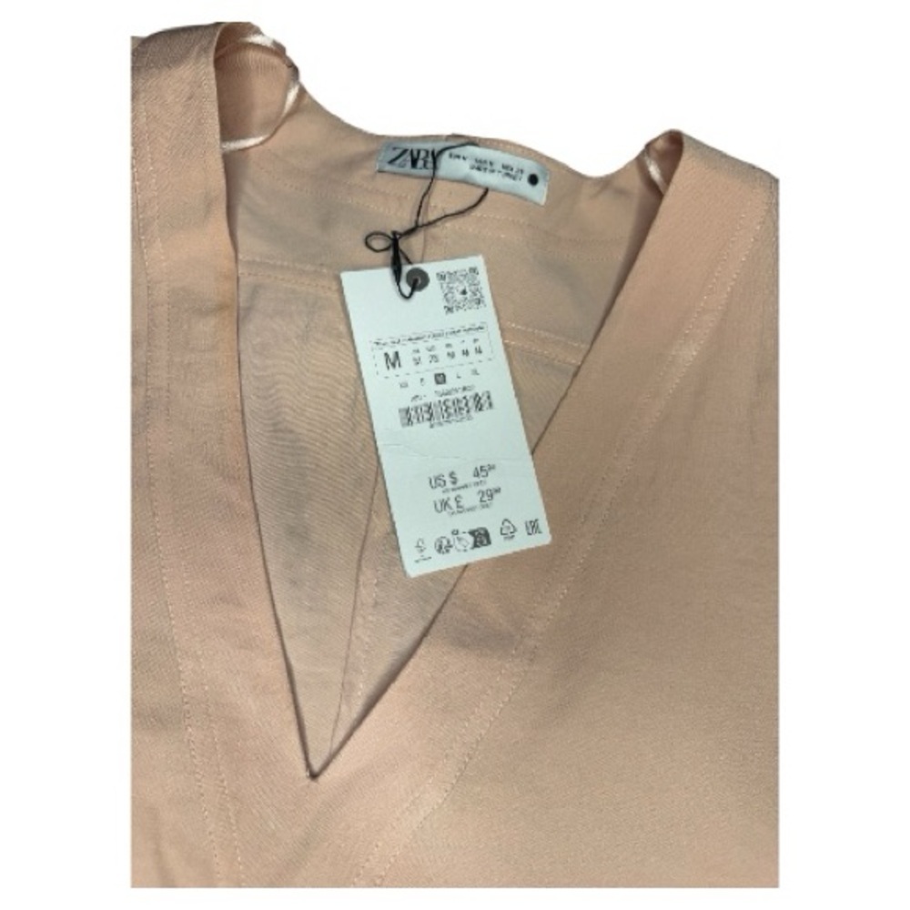 Zara Light Pink Sleeveless Blouse - Picture 3 of 7